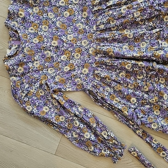Vintage Ma Poupee Purple Floral Tea Party Dress, Size 7 - Picture 3 of 14